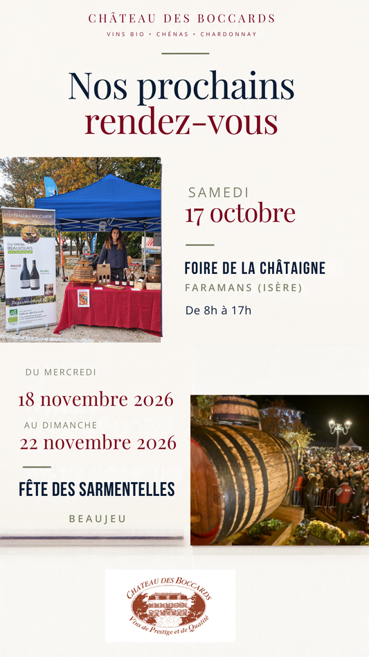 Nos prochains rendez-vous : rendez-vous à Faramans et Beaujeu cet automne !