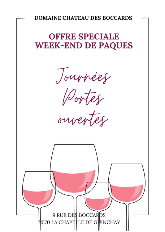 Journée portes ouvertes du 4 au 6 avril 2026 au domaine !